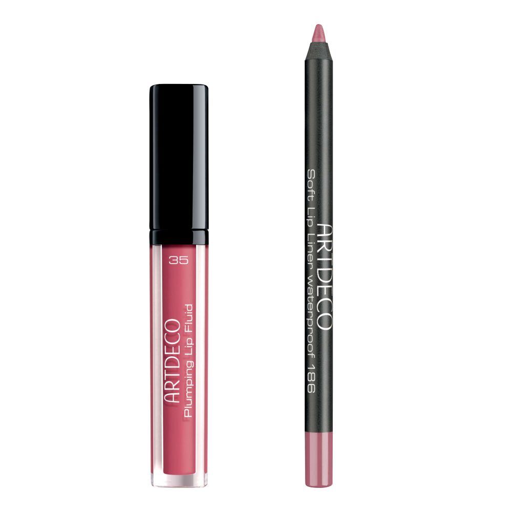 Plumping Lip Fluid & Soft Lip Liner waterproof Set