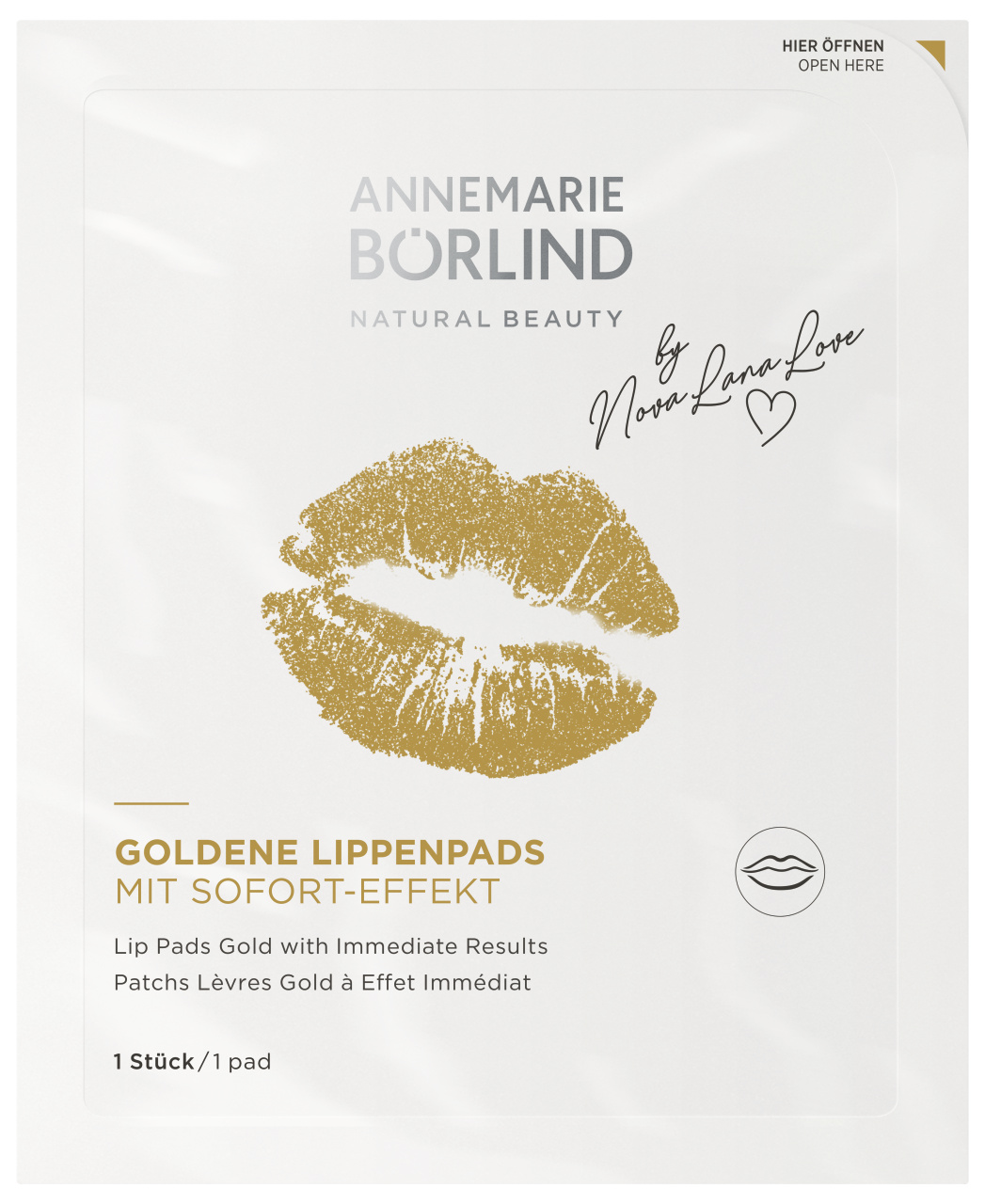 Goldene Lippenpads
